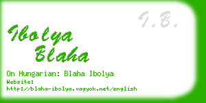 ibolya blaha business card